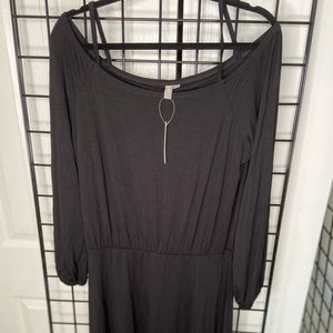 NWT ASOS cold shoulder black dress